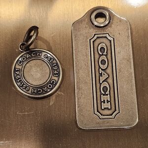 COACH Antique Bronze Hangtag Duo